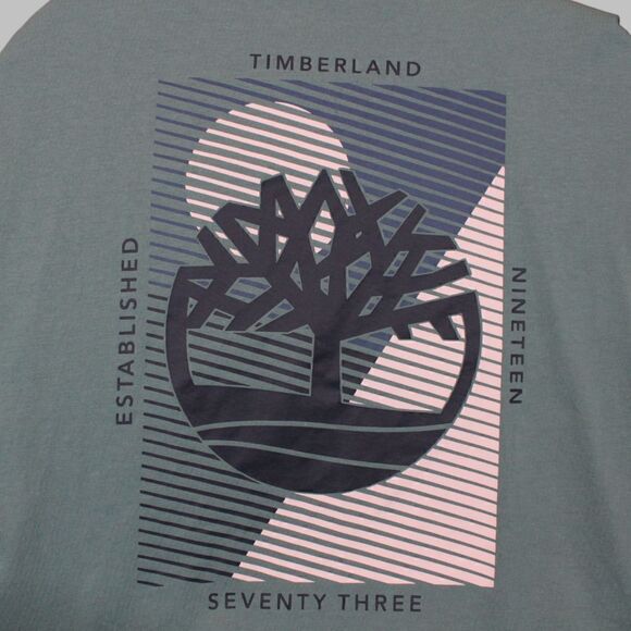 TIMBERLAND Short Sleeve T-Shirt in Olive Green Men’s Size XL - Picture 3 of 6